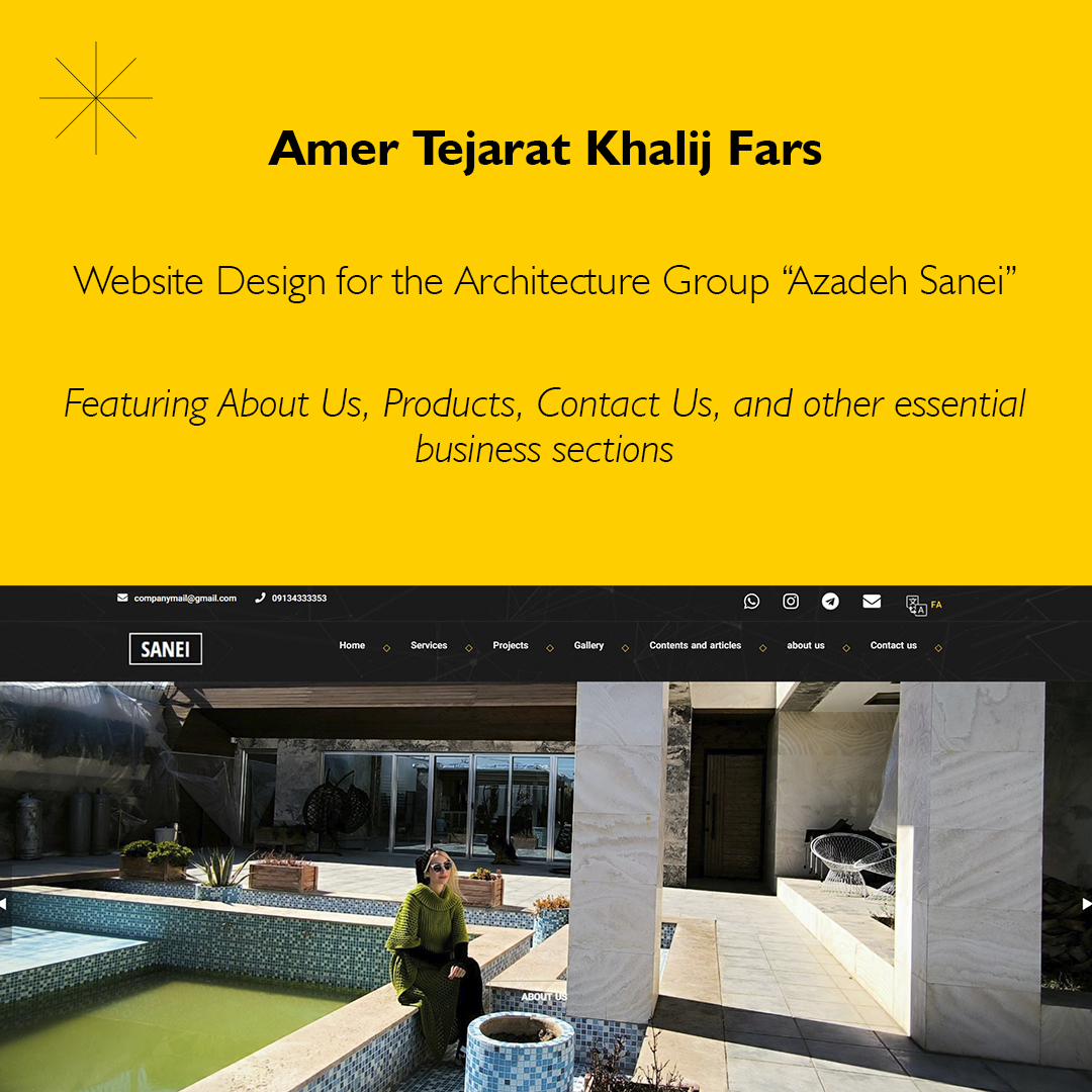 Website Design for the Architecture Group “Azadeh Sanei”